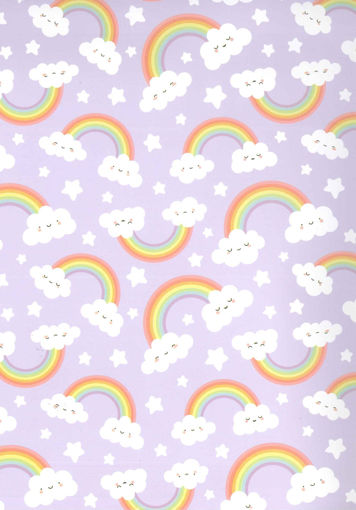 Picture of GIFT WRAPPING PURPLE RAINBOW